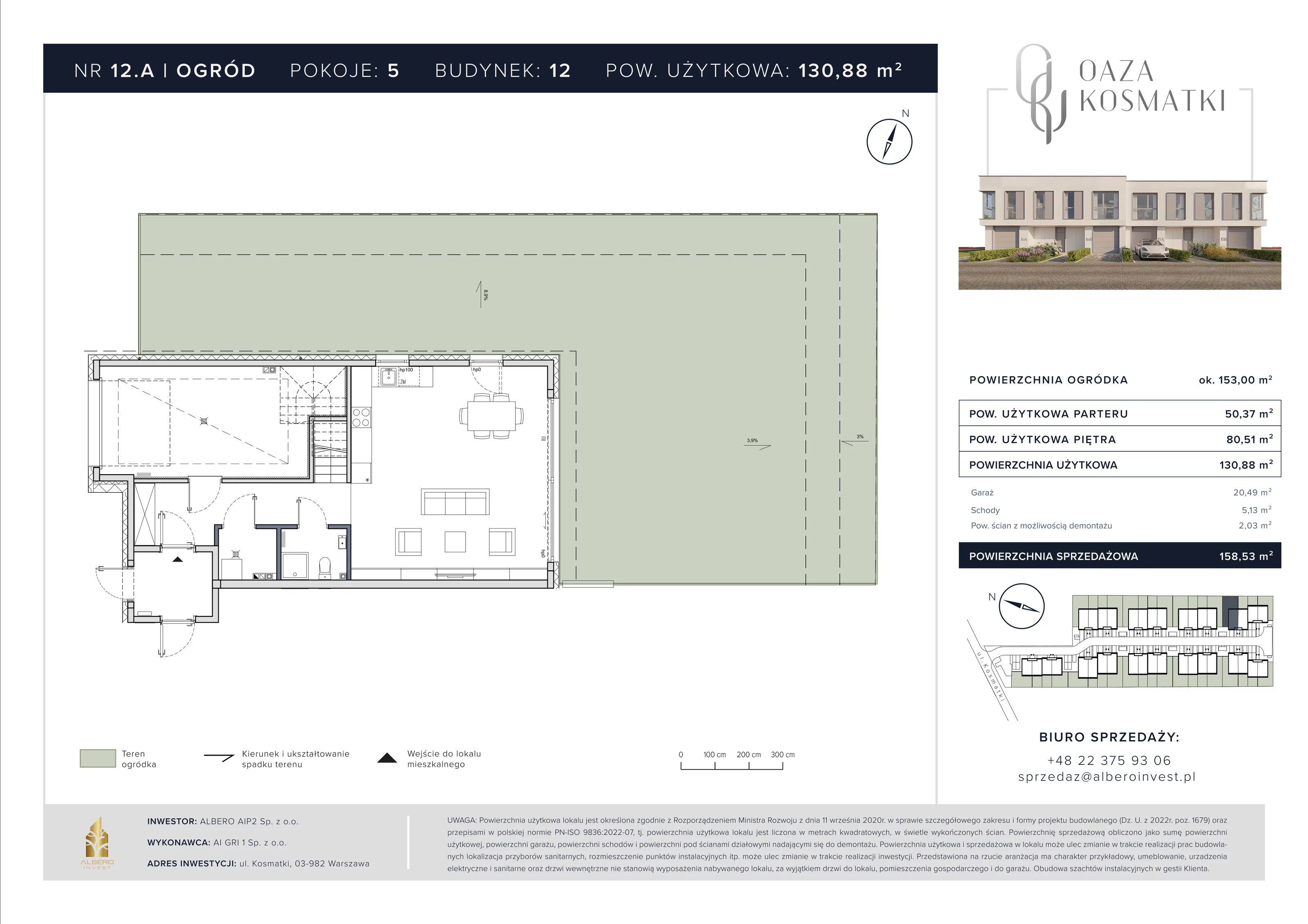 Dom 130,88 m², oferta nr 12.A, Oaza Kosmatki, Warszawa, Wawer, Gocław, ul. Kosmatki 32/34